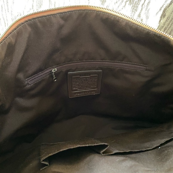 Coach tan/camel leather large satchel shoulder bag - Picture 4 of 4